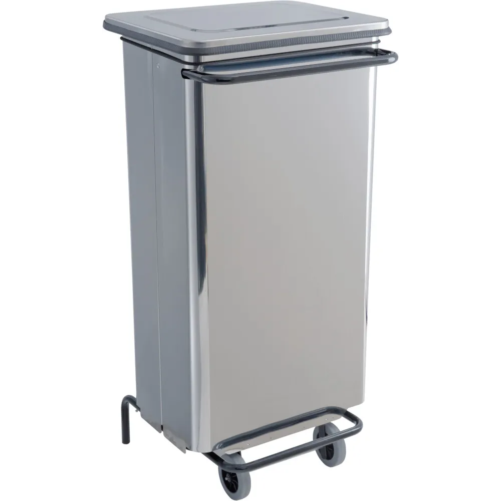 Containeur mobile a pédale à porte amovible