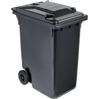 Poubelle plastique à roulette 360 litres jaune