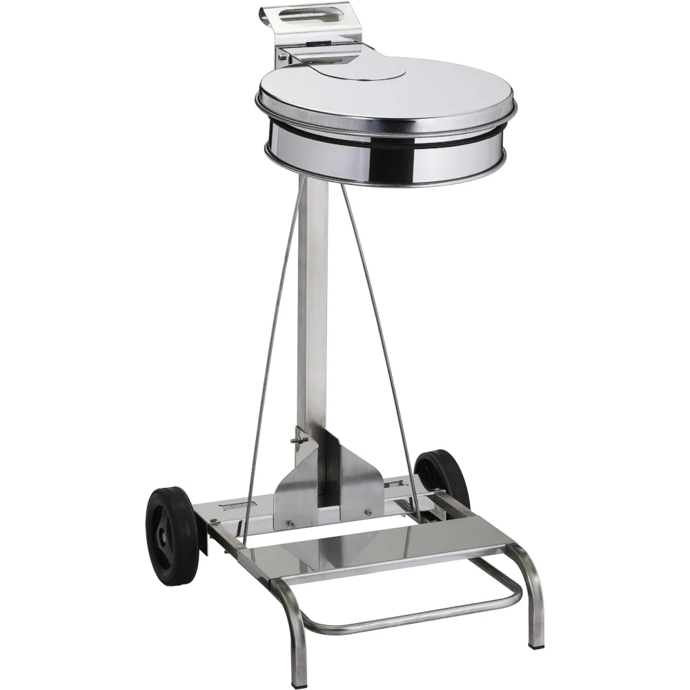 Support sacs-poubelles mobile 110 litres inox