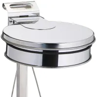 Support sacs-poubelles mobile à pédale 110 litres inox