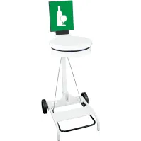 Support sacs-poubelles mobile à pédale 110 litres acier