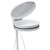 Support sacs-poubelles mobile à pédale 110 litres acier