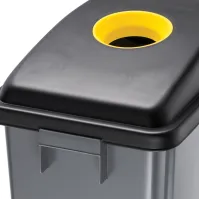 Poubelle tri sélective ouverture ronde 60 litres rouge