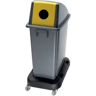 Chariot à roulette pour poubelle tri-sélective 60 litres