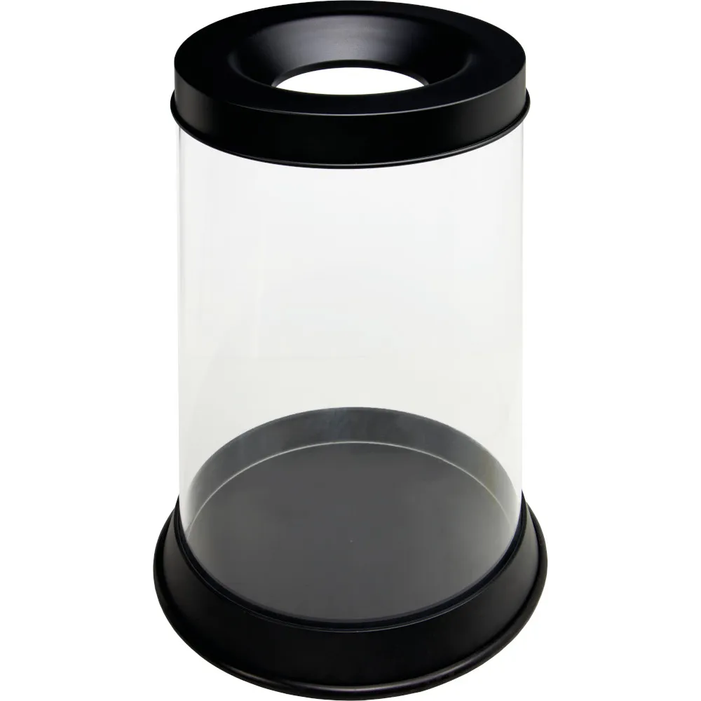 Grande poubelle transparente