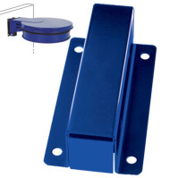 Support mural bleu pour sacs-poubelles installation facile