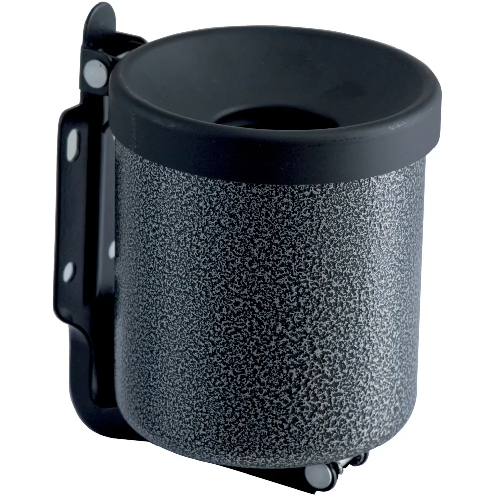 Petit cendrier mural rond 0,5 litres gris