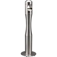 Cendrier colonne forme inox brossé 4 litres