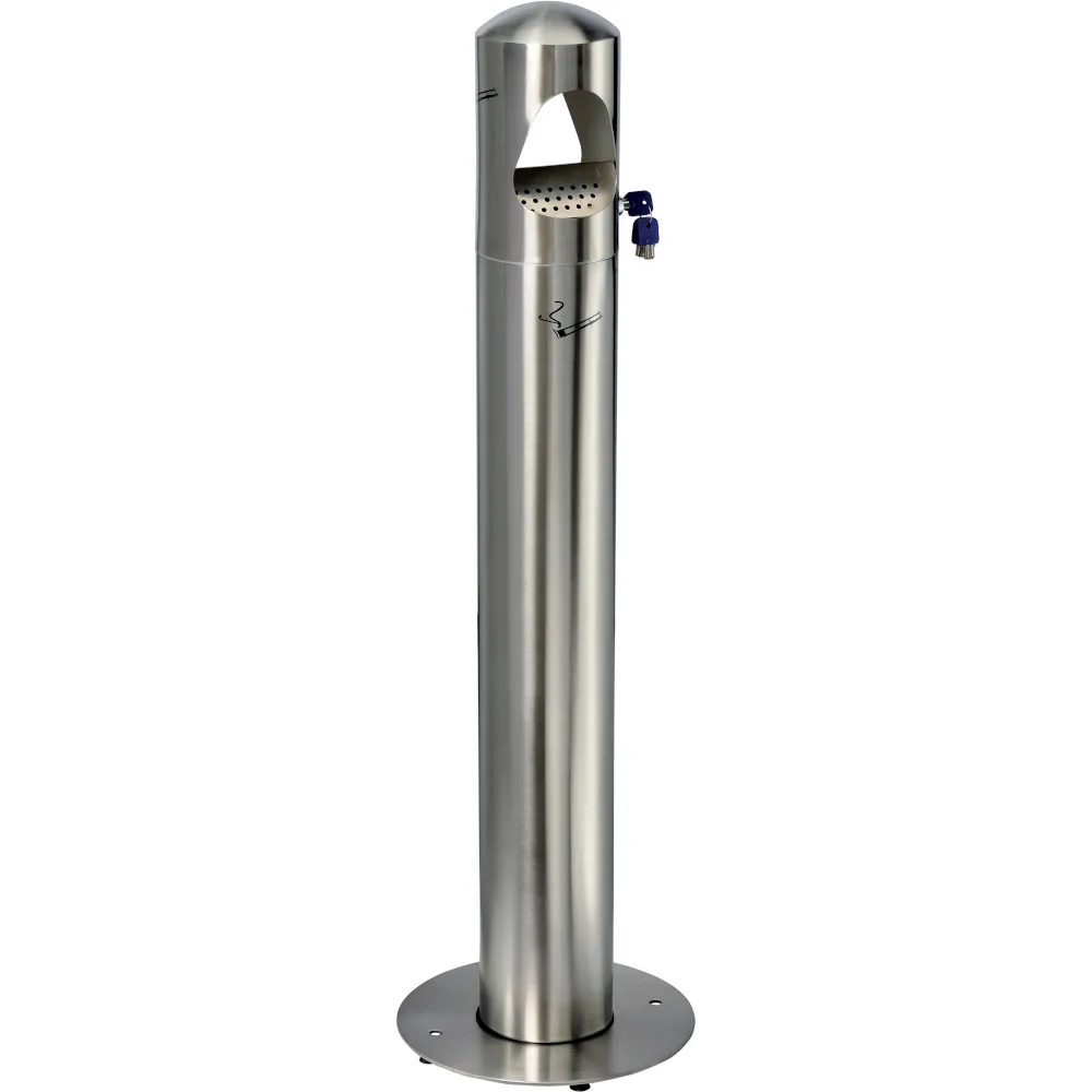 Cendrier colonne inox brossé 4 litres