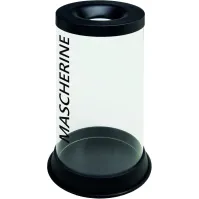 Poubelle translucide avec adhésifs tri sélectif