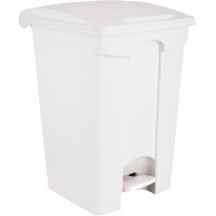 Poubelle pédale tri sélectif 45L blanche lot de 3