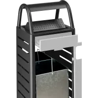 Corbeille cendrier anti vandalisme verte