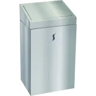 Poubelle sanitaire 25 litres couvercle basculant inox
