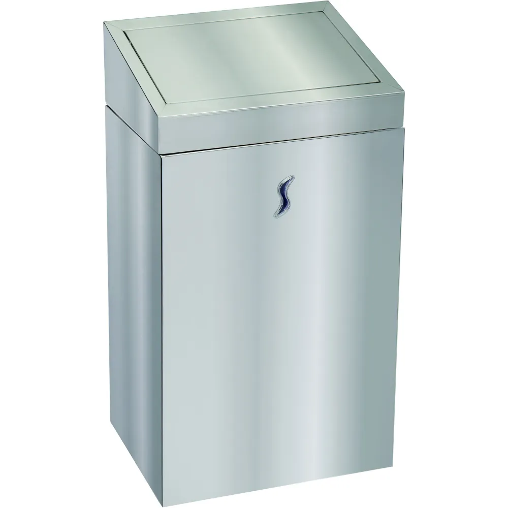Poubelle sanitaire 25 litres couvercle basculant inox