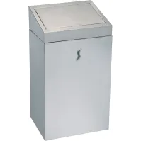 Poubelle sanitaire 25 litres couvercle basculant inox