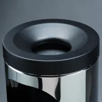 Cendrier corbeille luxe inox brillant à poser 19 litres