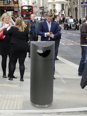 Poubelle de ville mobilier urbain